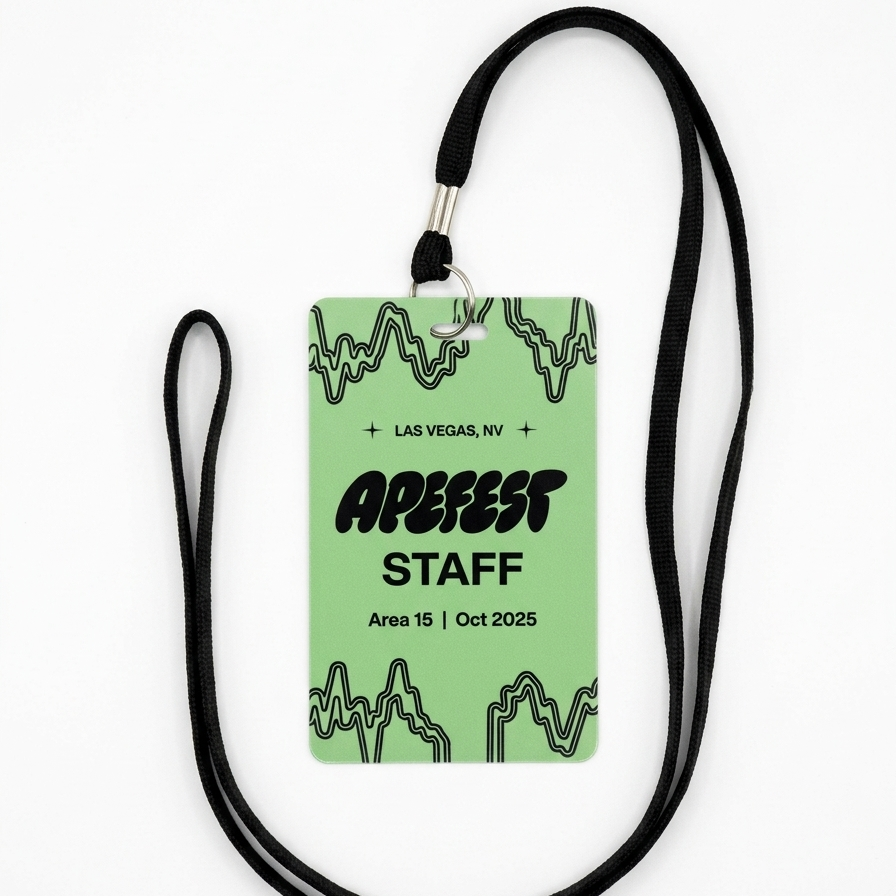 BAYC ApeFest Las Vegas Staff Tee XL + Badge